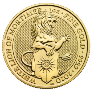 1 oz Queen's Beasts White Lion Goldmünze (2020)
