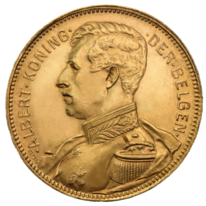 20 Francs Albert I. Belgien | Gold | 1909-1934