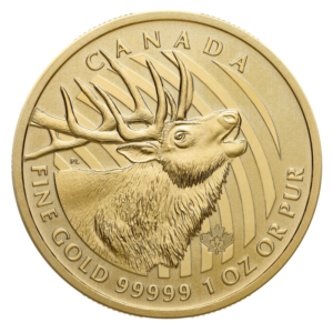 1 oz Call of the Wild Der Wapiti-Hirsch 999.99 Goldmünze (2017)