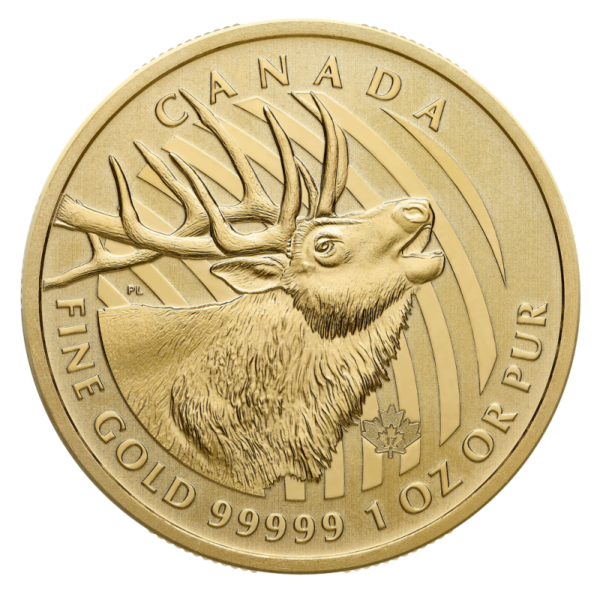 1 oz Call of the Wild Der Wapiti-Hirsch 999.99 Goldmünze (2017)