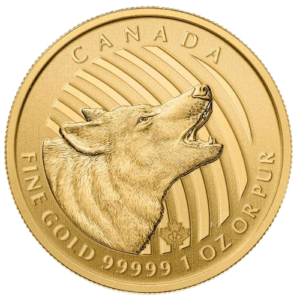 1 oz Call of the Wild Howling Wolf | Gold | 2014