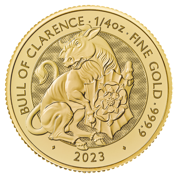 1/4 oz Tudor Beasts The Bull of Clarence Goldmünze | 2023